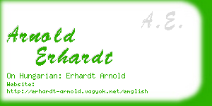 arnold erhardt business card